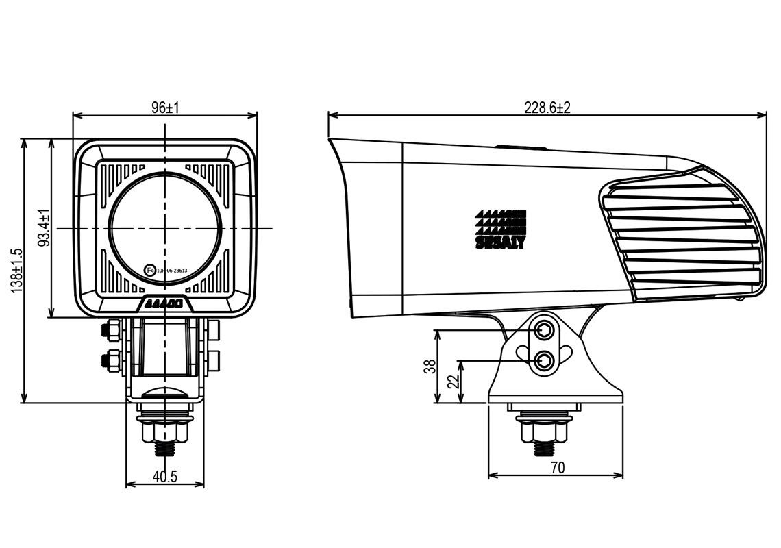 Warnsignal Projektionsmodul